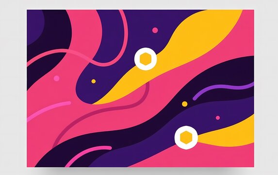 Abstract vector illustration of a colorful wave background with orange and blue curves and a summer pattern texture for a business banner or wallpaper template