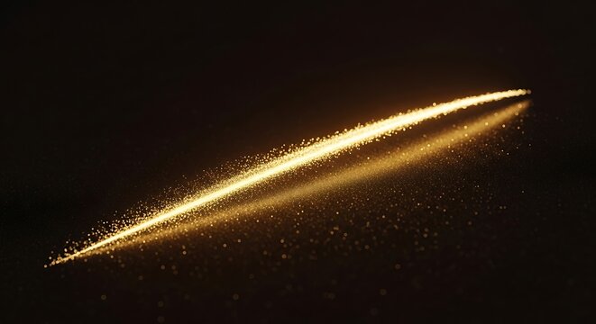 Bright yellow streak of light moving fast.