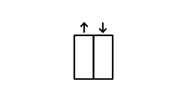 Elevator icon. Lift sign vector set. Elevator entrance sign.