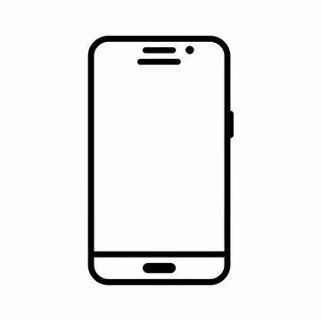 A simple icon of a smartphone displays on screen with no background.