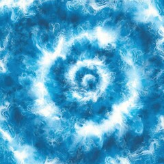 Fototapeta premium blue and white swirling spiral of cloudlike water and smoke textures, a hypnotic energetic yet calming vortex