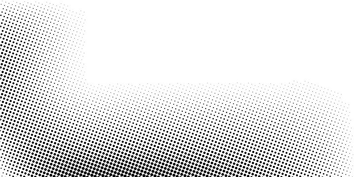 Dotted halftone texture background. Vanishing grunge gritty noise wallpaper. Black pop art gradient overlay. Weathered pixelated raster comic backdrop. Vector bitmap fading subtle surface
