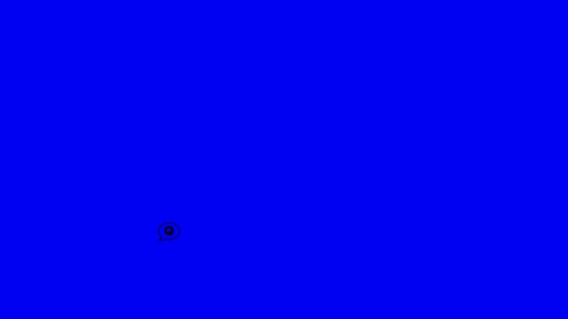 A video showcasing a Q&A session with speech bubbles on a blue background