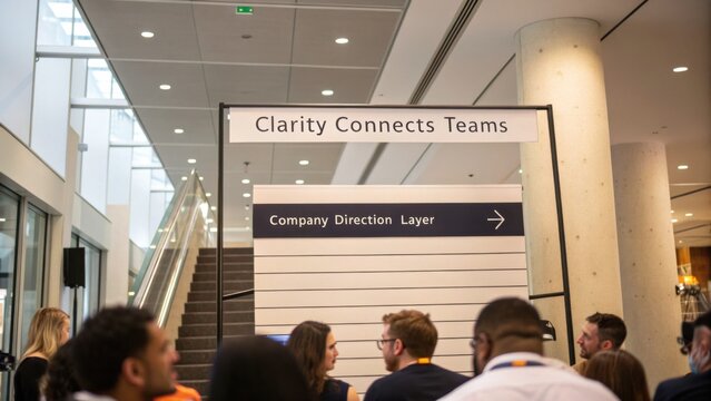 Clarity Connects Teams: Company Direction Layer Signage at Business Event