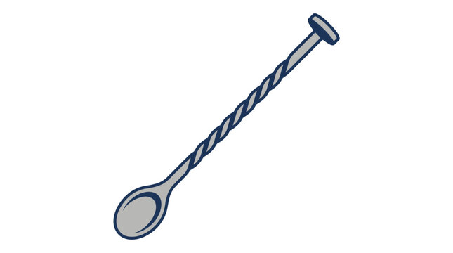 A single silver spoon icon illustrated in a flat graphic style on white