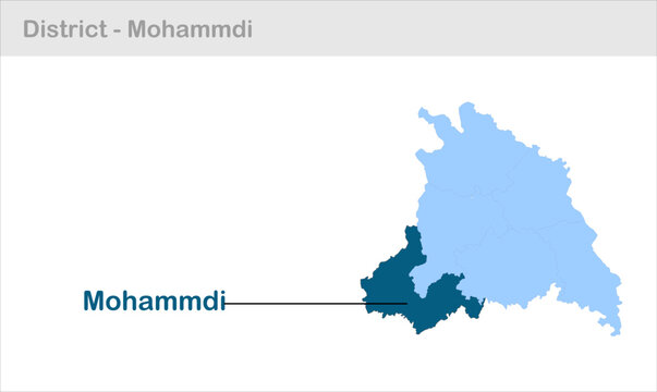 Mohammdi sub-district map high quality illustration image graphic design visual content for digital media presentation print and marketing usage