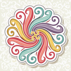 Fototapeta premium Colorful Swirling Abstract Mandala Design