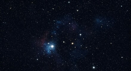 Naklejka premium Blue planet in a galaxy with stars and stardust