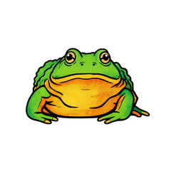 Fototapeta premium green frog on white background