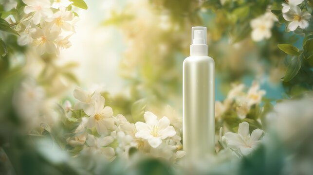 Growth and continuous learning through natural skincare wellness in a blooming garden for business and career development success