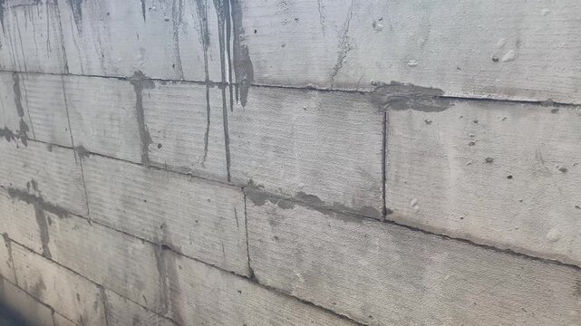 Industrial Raw Hebel Brick Wall Background for Construction