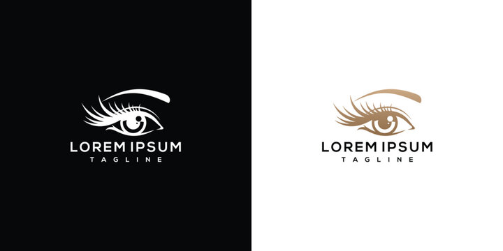 Elegant Eye Logo Design with Lashes