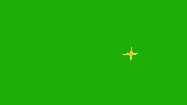 Sparkling liquid type Sparkling twinkle star animation 2d cartoon, flat, vector, doodles style stars. falling sparkling bright stars overlay background, looping 4k Animation
