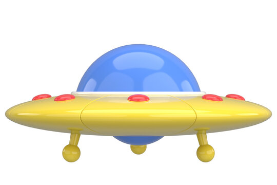 UFO. Unidentified Flying Object. 3D illustration.