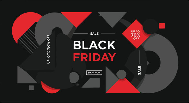 A Black Friday sale advertisement with geometric shapes (3)