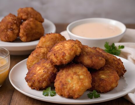 conch fritters on a plate