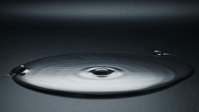 Liquid Mercury Flow Silver Metallic Corporate Tech Background 4K