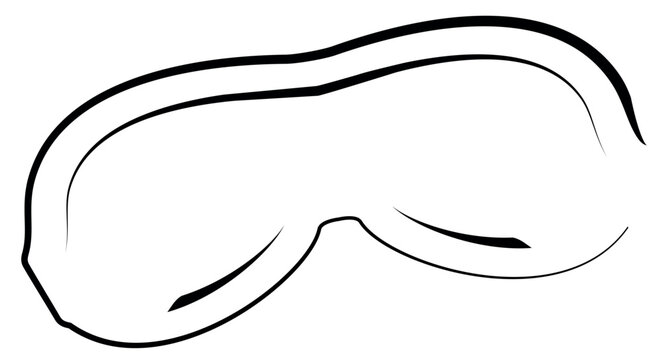 Minimal sleep mask icon outline style isolated vector illustration