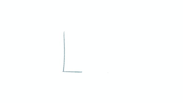 Animated hand drawn declining bar chart graph sketch on white background. Pencil style business decrease infographic motion graphic for finance presentation