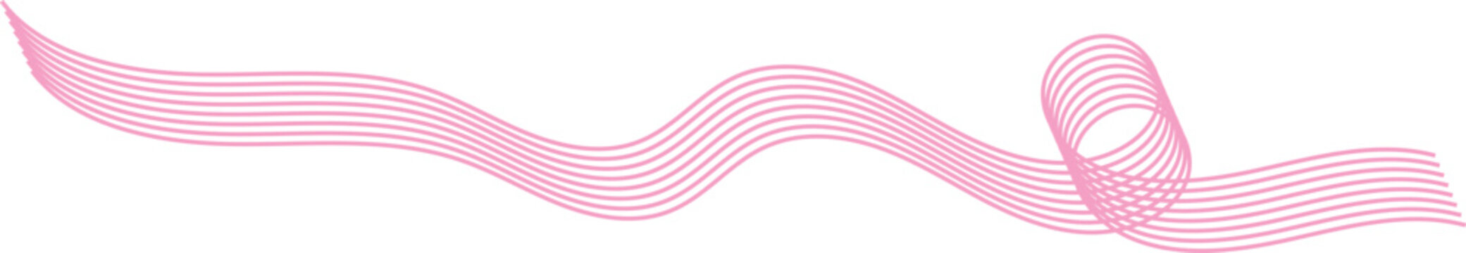 Perspective Lines Pink Waves. Geometric Abstract Decorative Pattern Background