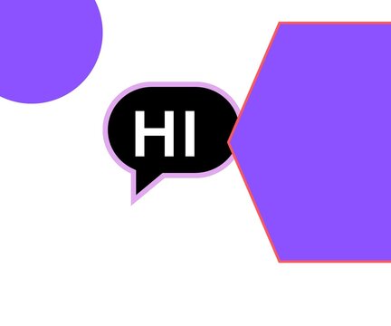 Blue vector speech bubble icon illustration for web business design with text label concept