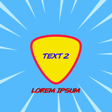 Square Comic Book Bubble Text Title for Social Media Marketing