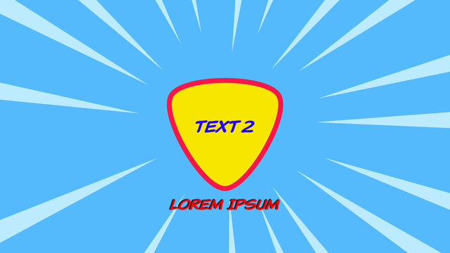 Comic Book Bubble Animated Text Title with Pop Art Style