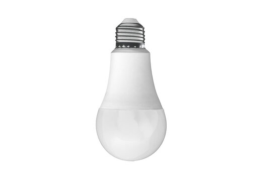 Modern Energy Saving LED Light Bulb Isolated on White Background