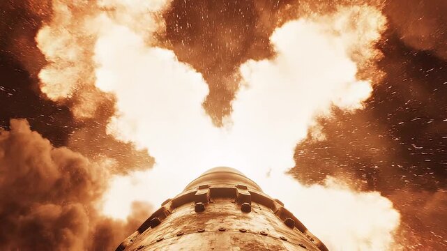 Rocket Launch into Space Exploration.