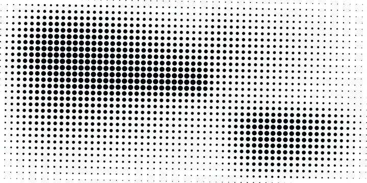 Halftone faded gradient texture. Grunge halftone grit background. White and black sand noise wallpaper. Retro pixilated vector backdrop