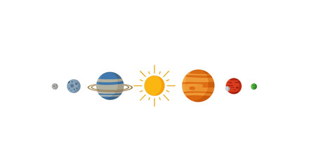 Solar System Planet Sun Illustration. © mursidi