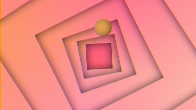 Abstract Geometric Layered Tunnel Intro with 3D Sphere Reveal