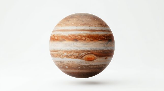 Jupiter planet model, isolated on white background