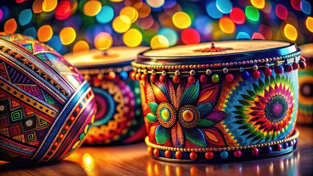A realistic photo of Feel the Latin Vibes  A colorful abstract pattern representing Latin rhythms and reggaeton beats