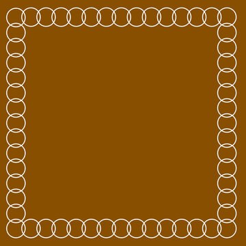 Brown square with white circular border. Simple design perfect for framing. Ideal for posters, cards, or digital layouts. Clean lines create elegant minimalism
