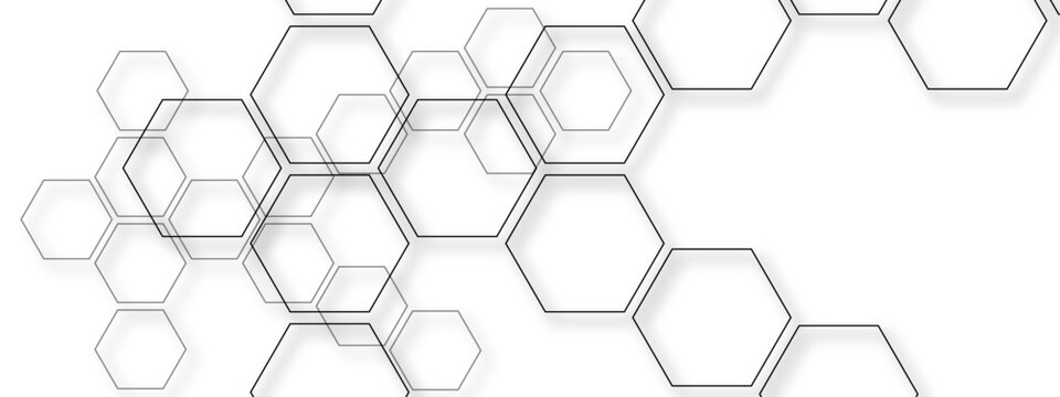 Seamless honeycomb pattern with 3d hexagon cells creates an abstract geometric vector background for modern technology wallpaper and business web design