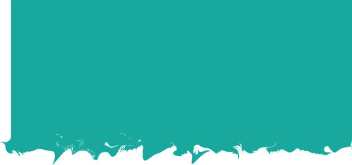 Fototapeta premium Torn edge of teal paper or cardboard with rough, uneven texture