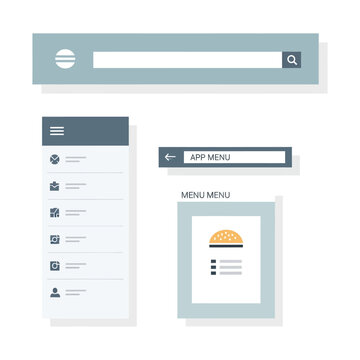 Modern UI Navigation Components for Web and Mobile App Design Interfaces