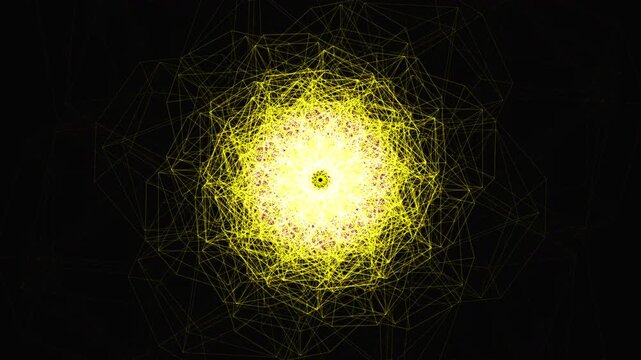 Premium 4K seamless loop of Sahasrara Crown Chakra nested Platonics sacred geometry ascending in a cinematic glowing void. Ideal for VJ sets, trance visuals, meditation, and yoga studios.