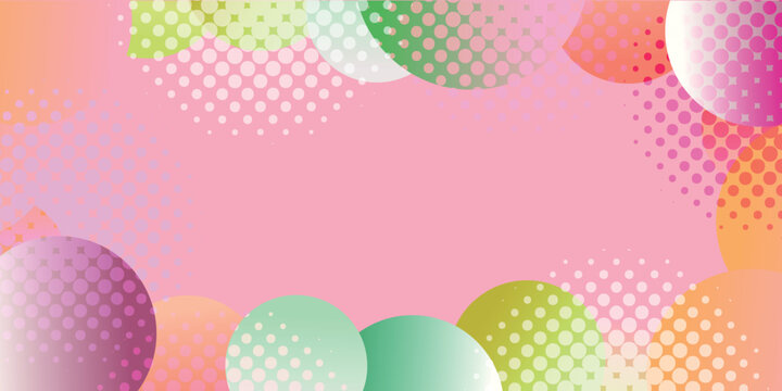 Vibrant Abstract Circular Pattern Background with Halftone Elements