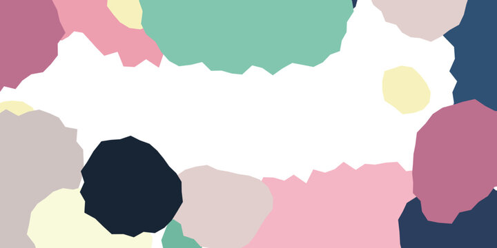 Colorful Abstract Organic Shapes Decorative Background Illustration