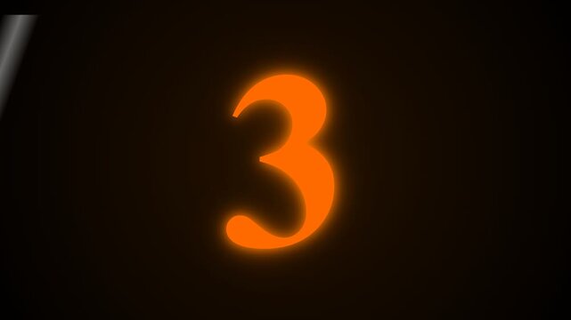 Glowing orange digital countdown numbers on dark background
