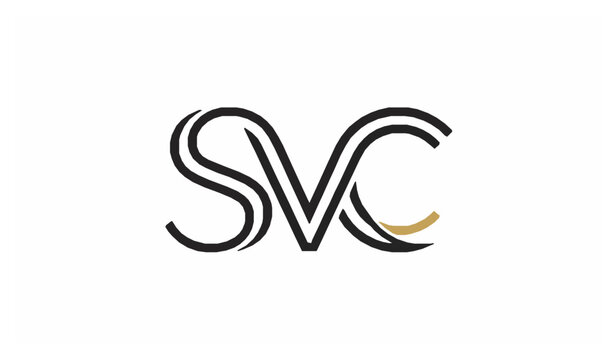 SVC monogram logo elegant modern lettermark minimal luxury brand identity vector