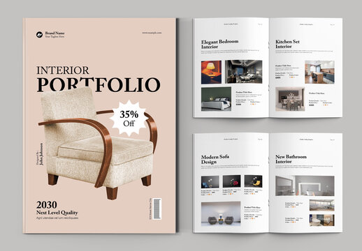 Interior Design Portfolio Template Layout