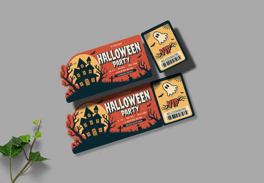 Spooky Halloween Event Admission Ticket Template
