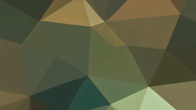 Abstract geometric pattern with faceted polygons in earthy tones and muted colors.