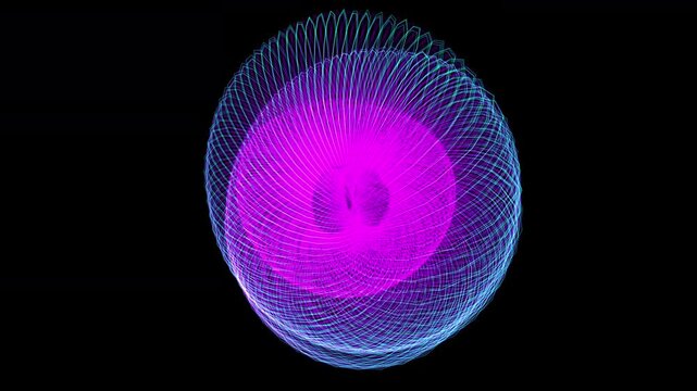 Premium 4K seamless loop of Vishuddha Throat Chakra Torus Knot sacred geometry morphing in a high-contrast cinematic void. Ideal for VJ sets, trance visuals, meditation, and yoga studios.