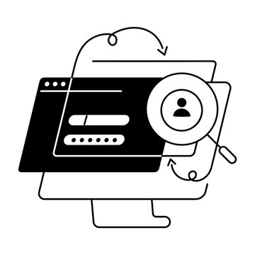 An icon of lead form designed in glyph style
