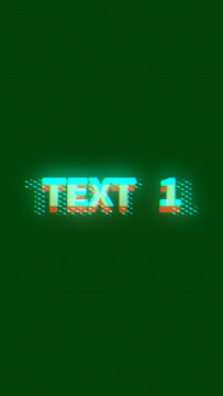 Vertical Fast Glitch Animated Text for Mobile Social Media