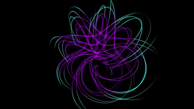 Premium 4K seamless loop of Vishuddha throat chakra Torus Knot sacred geometry ascending in a cinematic void. Ideal for VJ sets, trance visuals, meditation apps, and yoga studios.